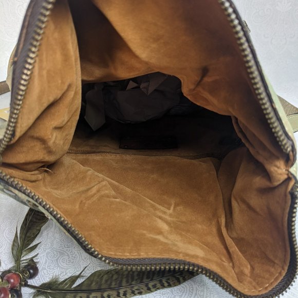 PATRICIA NASH Luzille leather vintage women's backpack bag GREEN + Dust bag - Picture 9 of 9